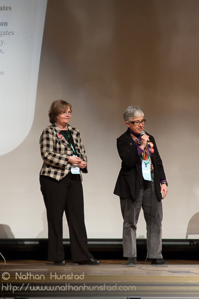 Diane Loeffler and Phyllis Kahn speak on behalf of Margaret Ande